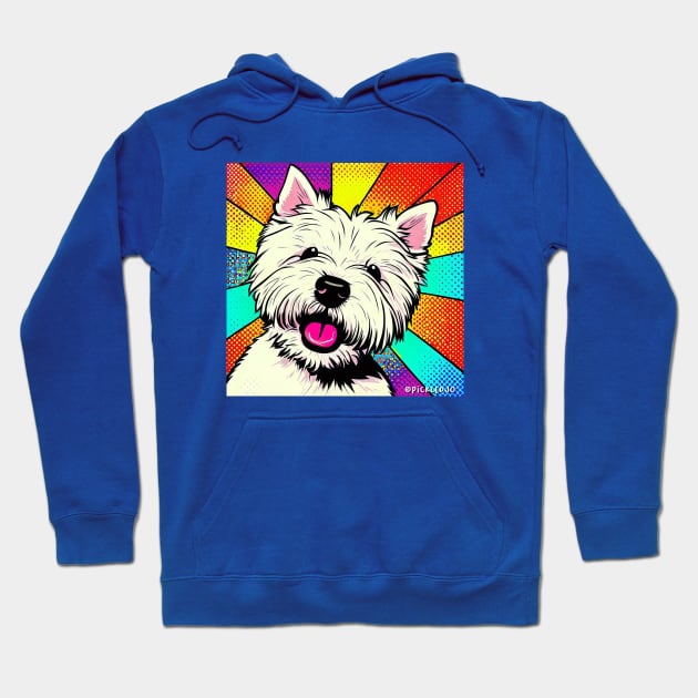 Westie Terrier Pop Art Hoodie by Sketchy